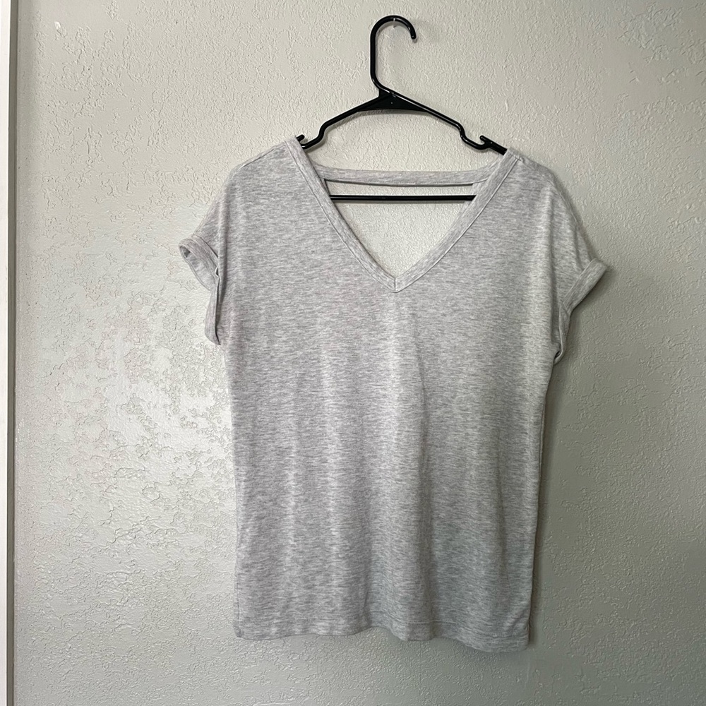 LOFT light gray v neck